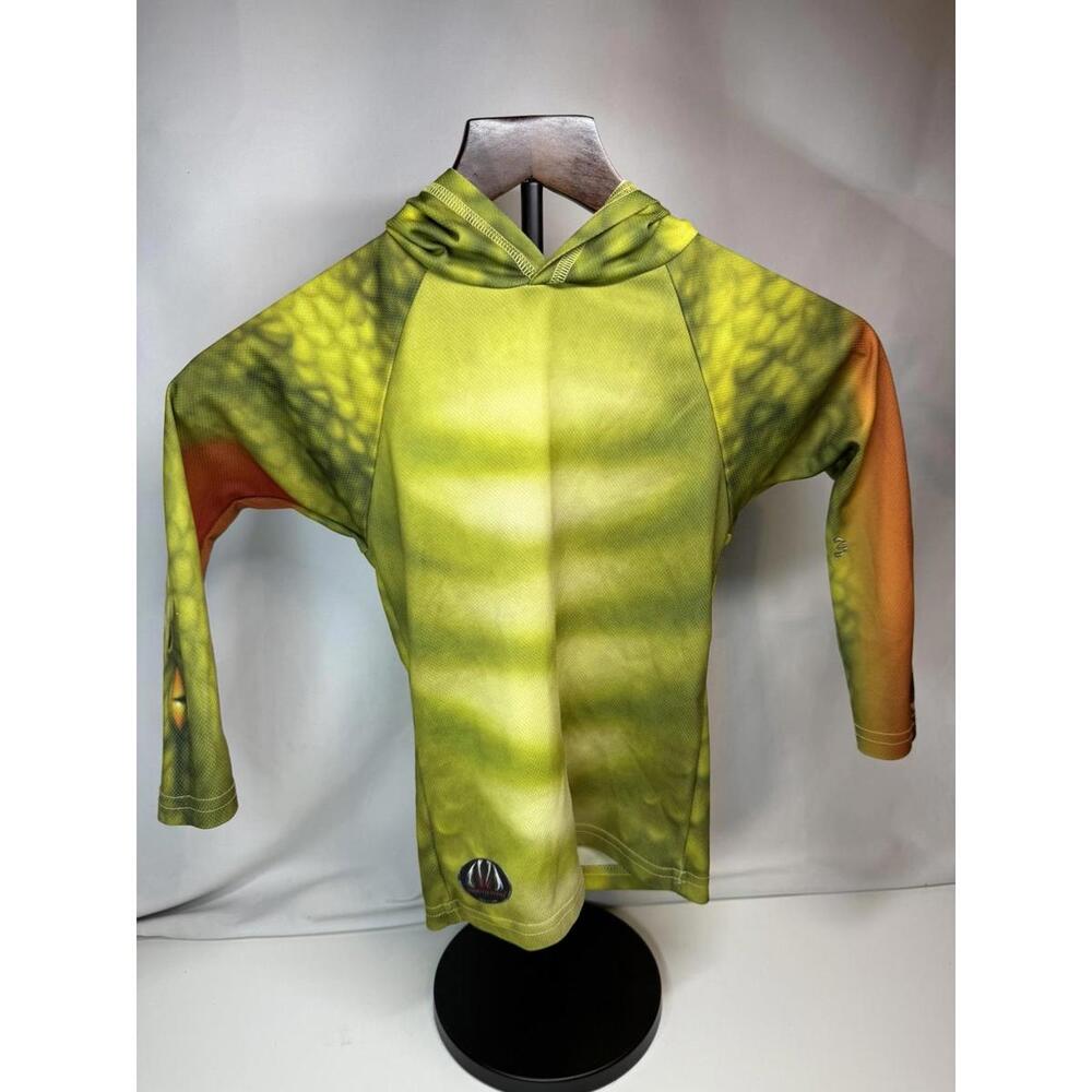 Mouthman‎ Alligator Chomp Hoodie Youth Green 3D Teeth Sleeves Made in USA